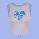 'Take care yourself' crop tank - SCG_COLLECTIONS