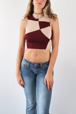 Y2K patchwork tank top - SCG_COLLECTIONS