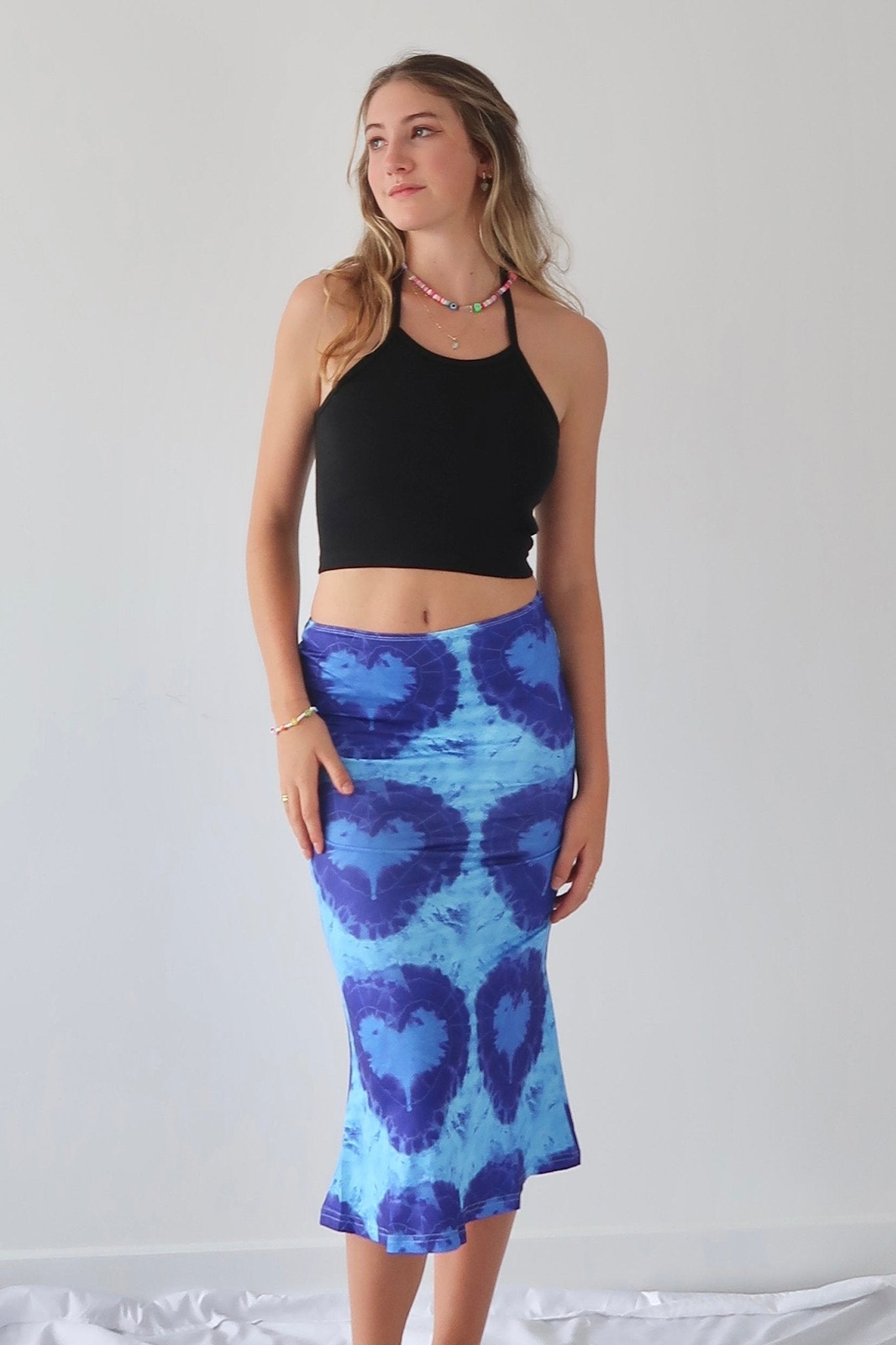 Y2K tie die heart midi skirt - SCG_COLLECTIONSBottom